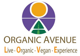 OA ORGANIC AVENUE LIVE · ORGANIC · VEGAN · EXPERIENCE logo