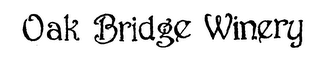 OAK BRIDGE WINERY logo