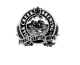 OAK CREEK BREWING CO. FINELY CRAFTED BREWS logo