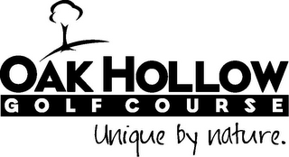 OAK HOLLOW GOLF COURSE UNIQUE BY NATURE. logo