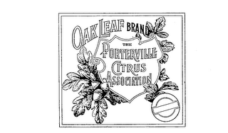 OAK LEAF BRAND THE PORTERVILLE CITRUS ASSOCIATION logo