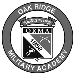 OAK RIDGE MILITARY ACADEMY TENDIMUS IN LATIUM ORMA 1852 logo
