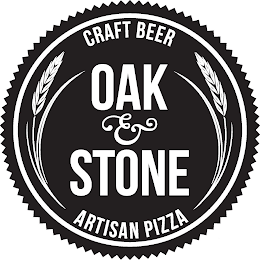 OAK & STONE CRAFT BEER ARTISAN PIZZA logo