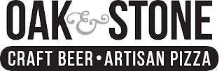 OAK & STONE CRAFT BEER · ARTISAN PIZZA logo