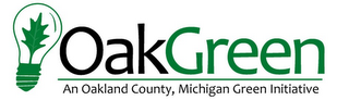 OAKGREEN AN OAKLAND COUNTY, MICHIGAN GREEN INITIATIVE logo