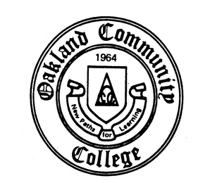 OAKLAND COMMUNITY COLLEGE 1964 NEW PATHS FOR LEARNING logo
