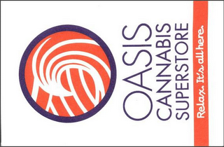 OASIS CANNABIS SUPERSTORE RELAX IT'S ALL HERE logo