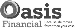 OASIS FINANCIAL BECAUSE LIFE MOVES FASTER THAN YOUR CASE logo