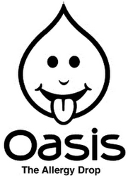 OASIS THE ALLERGY DROP logo