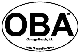 OBA ORANGE BEACH, AL WWW.ORANGEBEACH.WS logo