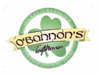 O'BANNON'S TAPHOUSE MICKEY O'BANNON'S COLLEGE STATION, TEXAS logo