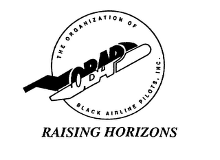 OBAP THE ORGANIZATION OF BLACK AIRLINE PILOTS, INC. RAISING HORIZONS logo