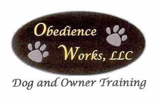 OBEDIENCE WORKS, LLC DOG AND OWNER TRAINING logo
