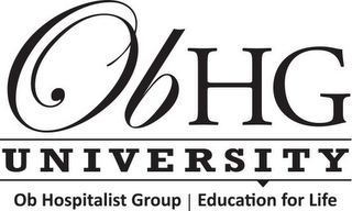 OBHG UNIVERSITY OB HOSPITALIST GROUP EDUCATION FOR LIFE logo