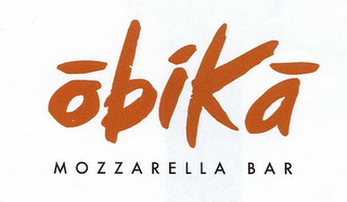 OBIKA MOZZARELLA BAR logo