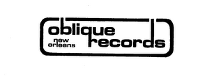 OBLIQUE RECORDS NEW ORLEANS logo