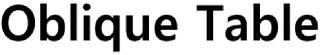 OBLIQUE TABLE logo
