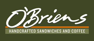 O'BRIENS HANDCRAFTED SANDWICHES AND COFFEE logo