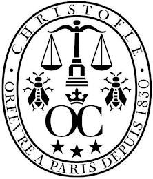 OC CHRISTOFLE ORFEVRE A PARIS DEPUIS 1830 logo