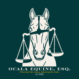 OCALA EQUINE, ESQ. PROTECTING YOUR LEGACY, BALANCING THE SCALES. EST. 2026 logo