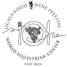 OCALA FOOD WINE FESTIVAL WORLD EQUESTRIAN CENTER EST. 2021 logo