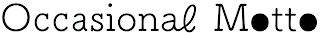 OCCASIONAL MOTTO logo
