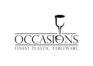 OCCASIONS FINEST PLASTIC TABLEWARE logo