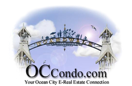 OCCONDO.COM YOUR OCEAN CITY E-REAL ESTATE CONNECTION BOARDWALK OCEAN CITY MARYLAND logo