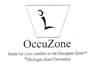OCCUZONE MADE FOR YOUR COMFORT IN THE OCCUPANT ZONE MICHIGAN STATE UNIVERSITY logo