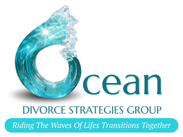 OCEAN DIVORCE STRATEGIES GROUP RIDING THE WAVES OF LIFES TRANSITIONS TOGETHER logo