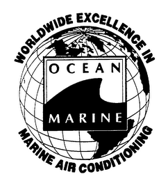 OCEAN MARINE WORLDWIDE EXCELLENCE IN MARINE AIR CONDITIONING logo