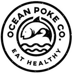 OCEAN POKE CO. EAT HEALTHY logo