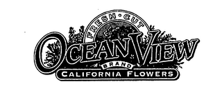 OCEAN VIEW BRAND CALIFORNIA FLOWERS FRESH CUT logo