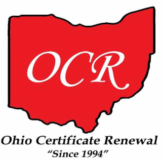 OCR OHIO CERTIFICATE RENEWAL "SINCE 1994" logo