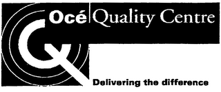 OCÉ QUALITY CENTRE DELIVERING THE DIFFERENCE logo