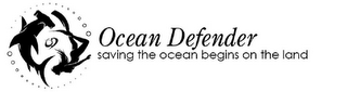 OD OCEAN DEFENDER SAVING THE OCEAN BEGINS ON THE LAND logo