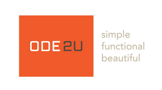 ODE2U SIMPLE FUNCTIONAL BEAUTIFUL logo
