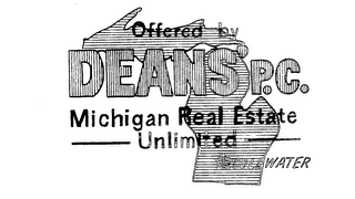 OFFERD BY DEANS' P.C.  MICHIGAN REAL ESTATE UNLIMITED COLDWATER logo