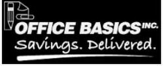 OFFICE BASICS INC. SAVINGS. DELIVERED. logo