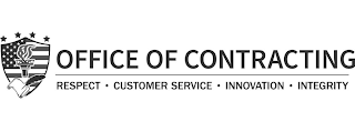 OFFICE OF CONTRACTING RESPECT CUSTOMER SERVICE INNOVATION INTEGRITY logo