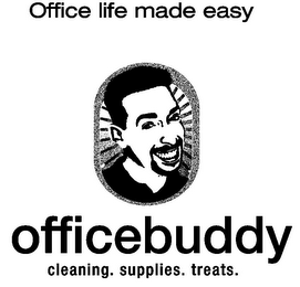 OFFICEBUDDY OFFICE LIFE MADE EASY CLEANING. SUPPLIES. TREATS. logo