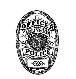 OFFICER ARLINGTON THE STATE OF TEXAS POLICE logo