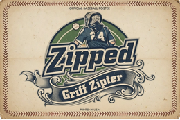 OFFICIAL BASEBALL POSTER PRINTED IN U.S.A. 4 ZIPPED GRIFF ZIPTER logo