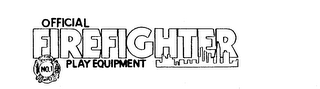 OFFICIAL FIREFIGHTER PLAY EQUIPMENT FIRE FIGHTER NO.1 logo