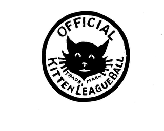 OFFICIAL KITTEN LEAGUE BALL TRADEMARK logo
