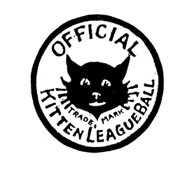 OFFICIAL KITTEN LEAGUE BALL TRADEMARK logo