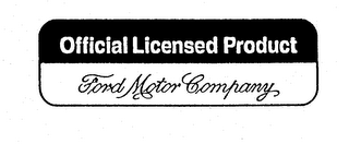 OFFICIAL LICENSED PRODUCT FORD MOTOR COMPANY logo