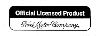 OFFICIAL LICENSED PRODUCT FORD MOTOR COMPANY logo