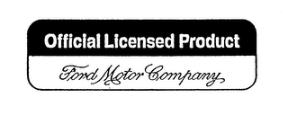 OFFICIAL LICENSED PRODUCT FORD MOTOR COMPANY logo