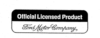 OFFICIAL LICENSED PRODUCT FORD MOTOR COMPANY logo